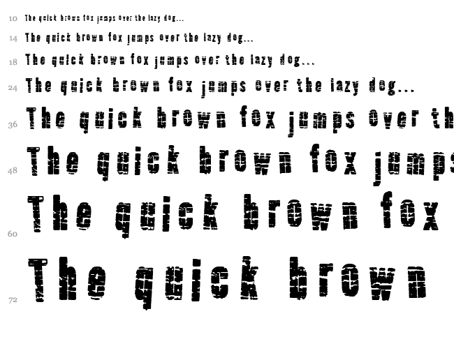 Qrackstreet font waterfall